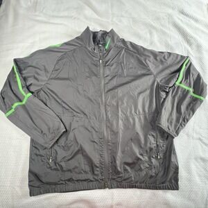Nike Golf Men's Size XXL‎ Full Zip Gray Green Track Jacket Windbreaker Athletic